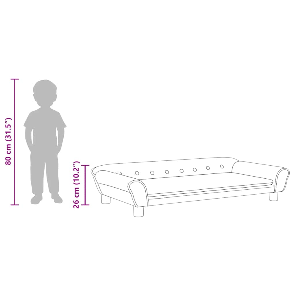 Divano per Bambini Blu 100x50x26 cm in Velluto | homemem39