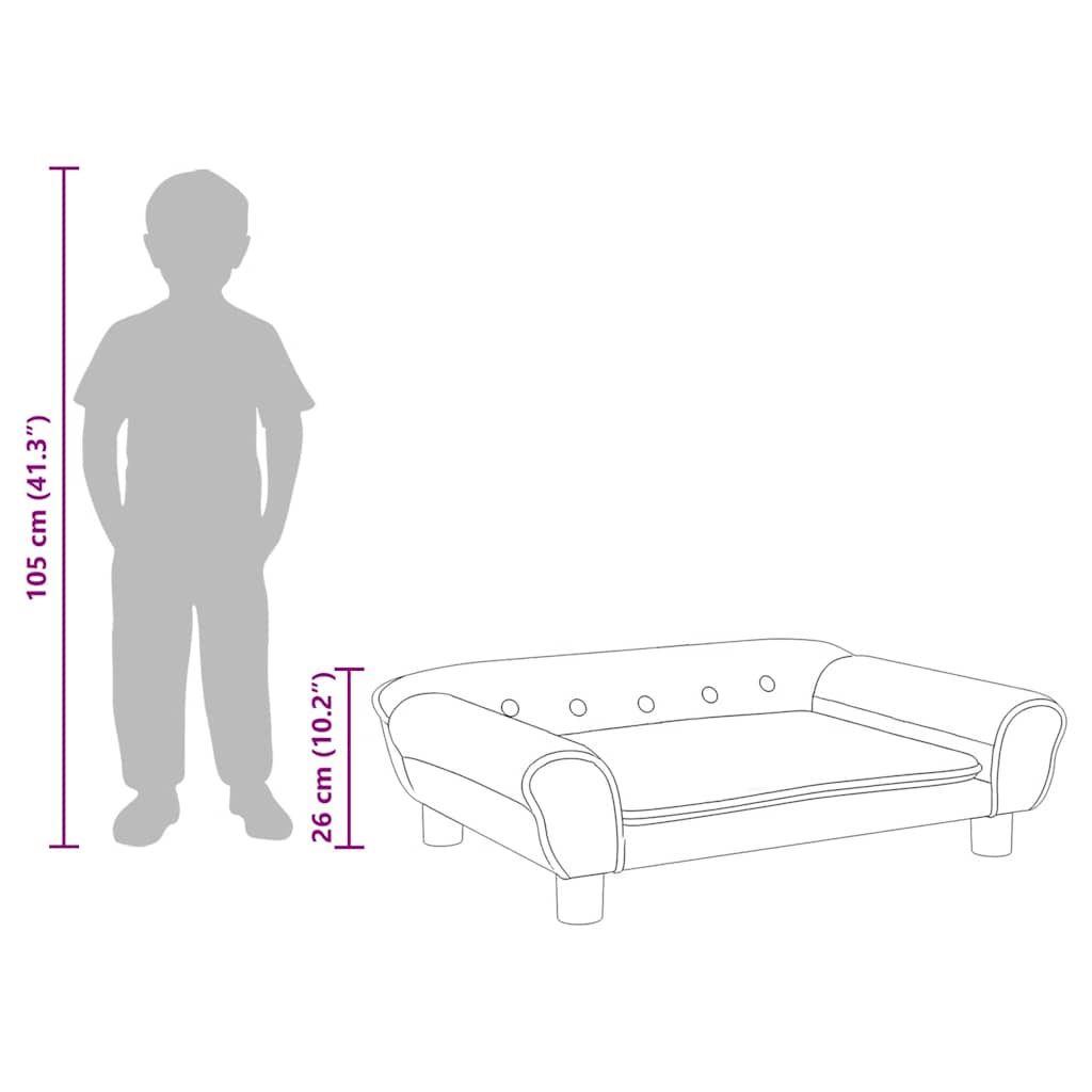 Divano per Bambini Blu 70x45x26 cm in Velluto | homemem39