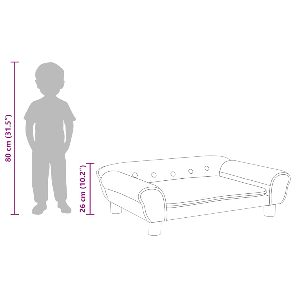 Divano per Bambini Marrone 70x45x26 cm in Velluto | homemem39