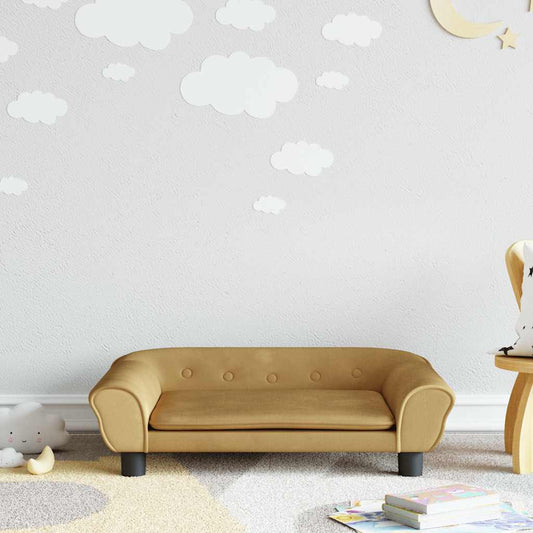 Divano per Bambini Marrone 70x45x26 cm in Velluto - homemem39