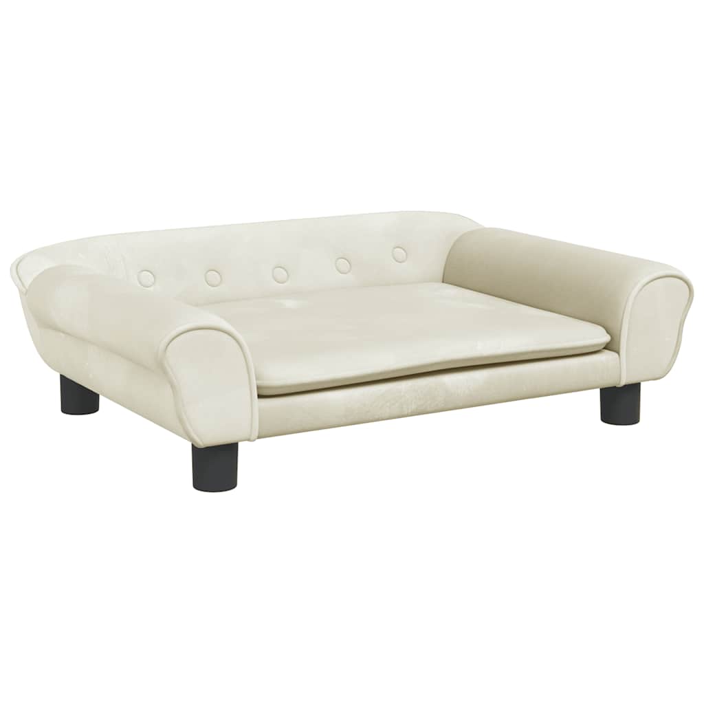Divano per Bambini Crema 70x45x26 cm in Velluto