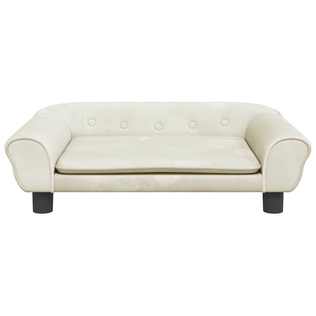 Divano per Bambini Crema 70x45x26 cm in Velluto | homemem39
