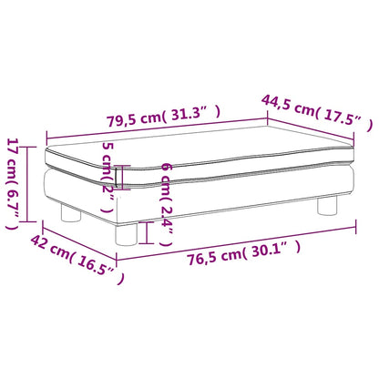 Divano Bambini con Poggiapiedi Crema 100x50x30 cm in Velluto | homemem39