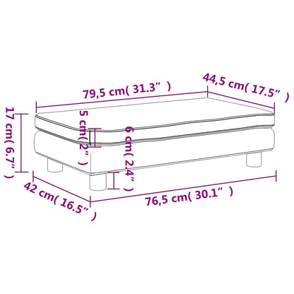 Divano per Bambini con Poggiapiedi Crema 100x50x30cm Similpelle | homemem39