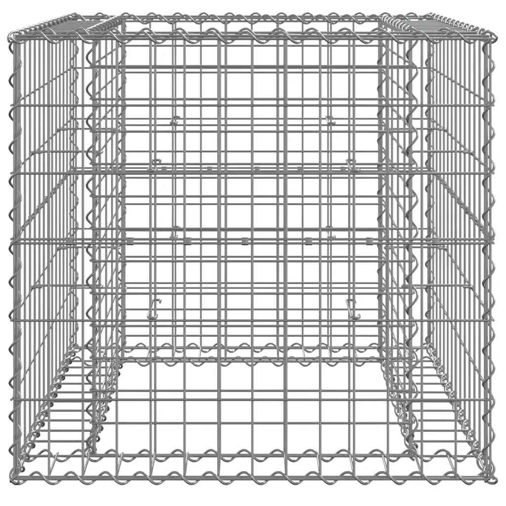 Cesto Gabbione Argento 70x70x65 cm Ferro Zincato - homemem39