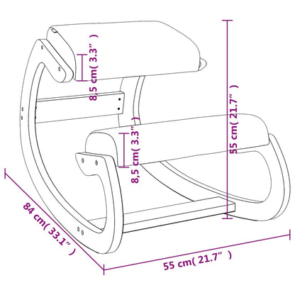 Sedia Inginocchiatoio Marrone 55x84x55 cm Compensato di Betulla | homemem39