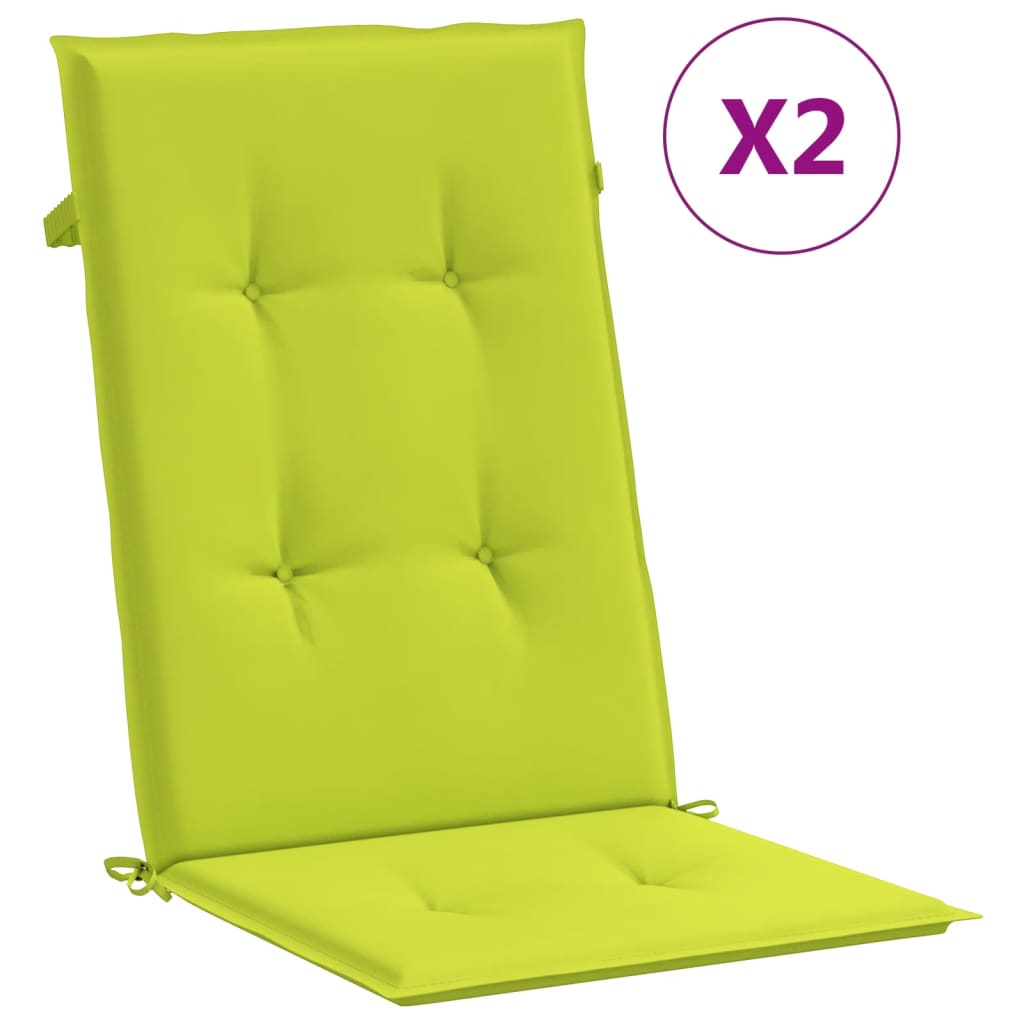 Sedie da Giardino Reclinabili con Cuscini 2 pz in Legno di Teak