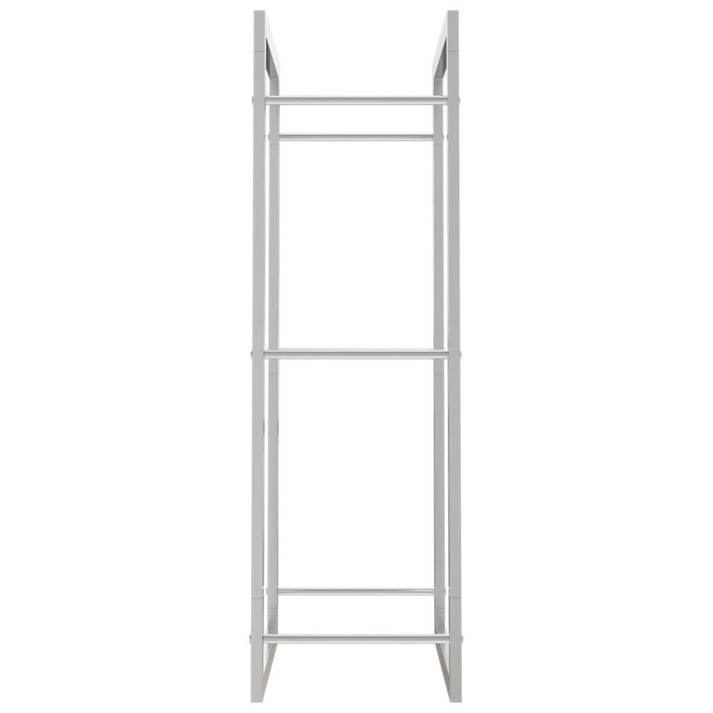 Portalegna 50x28x94 cm in Acciaio Inossidabile - homemem39