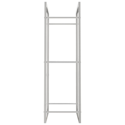 Portalegna 50x28x94 cm in Acciaio Inossidabile - homemem39