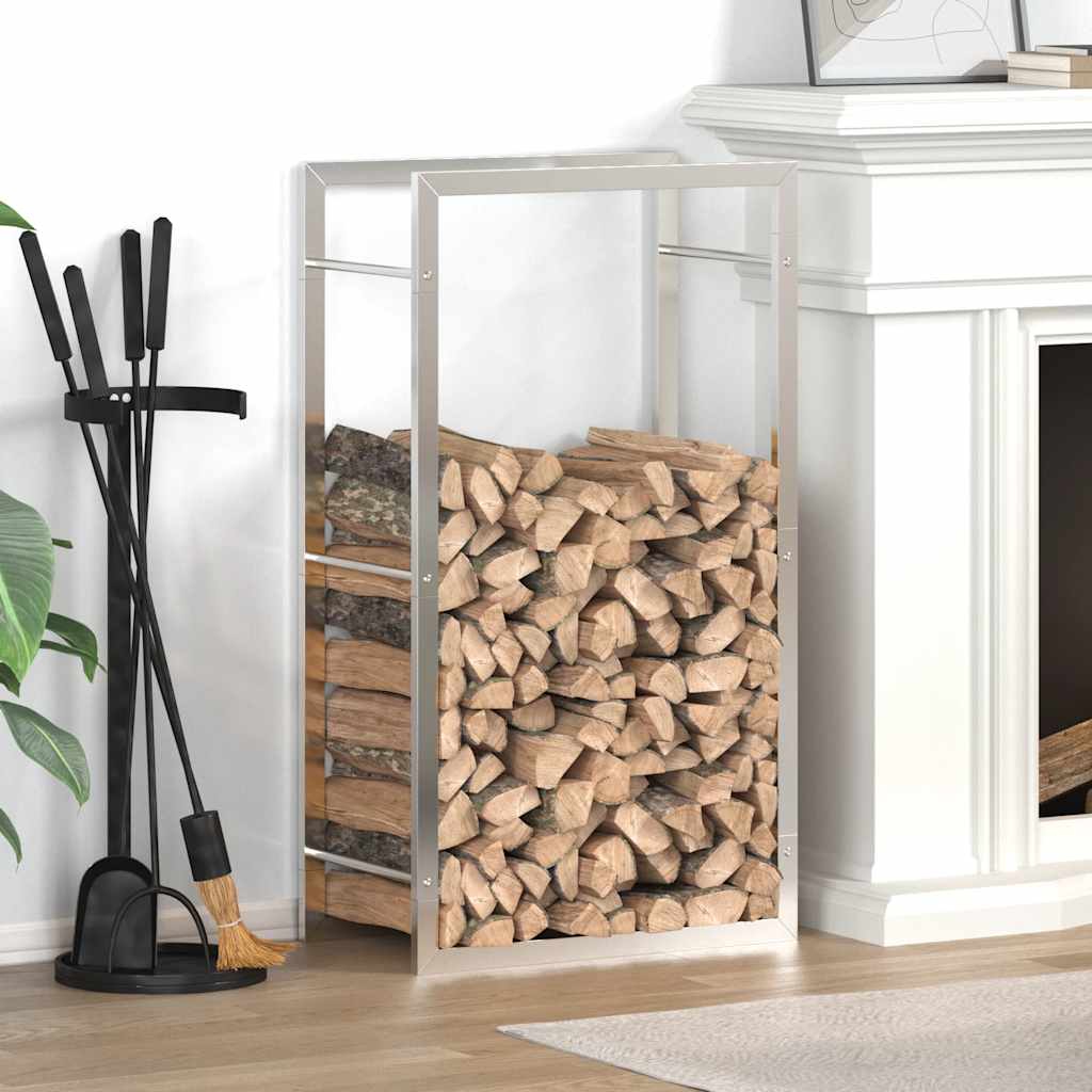 Wood holder 50x28x94 cm in Stainless Steel