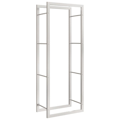 Portalegna 50x28x132 cm in Acciaio Inossidabile - homemem39