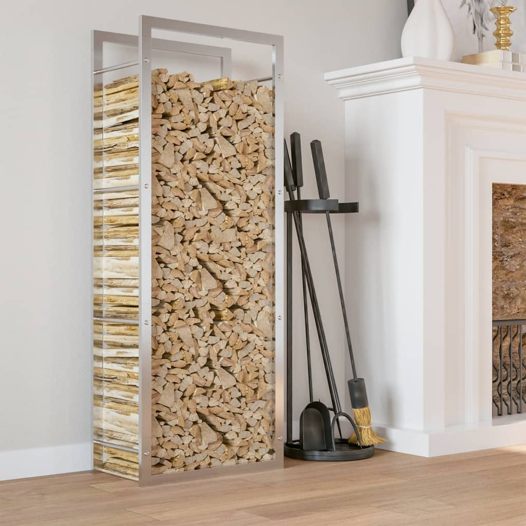 Wood holder 50x28x132 cm in Stainless Steel