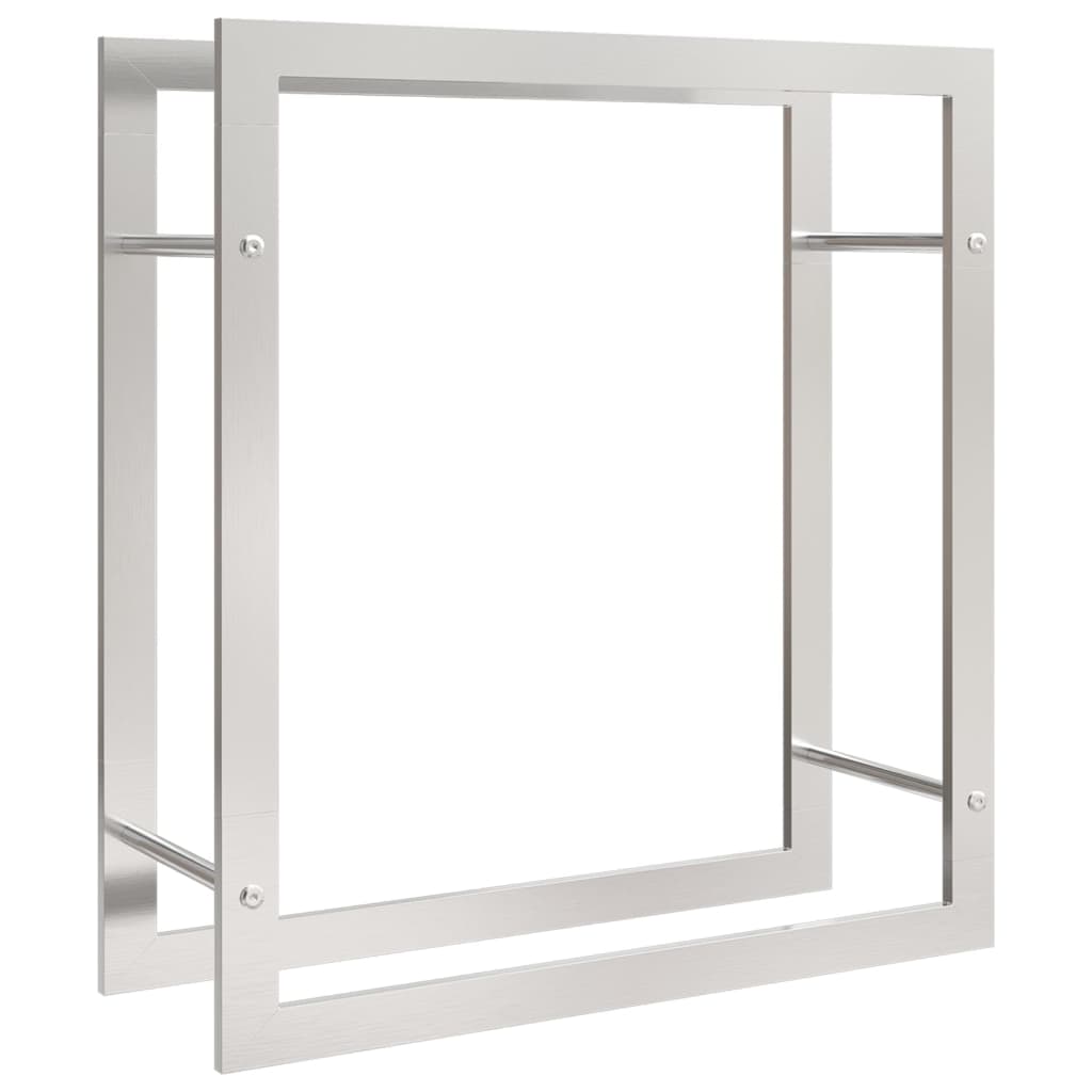 Portalegna 80x28x86 cm in Acciaio Inossidabile - homemem39