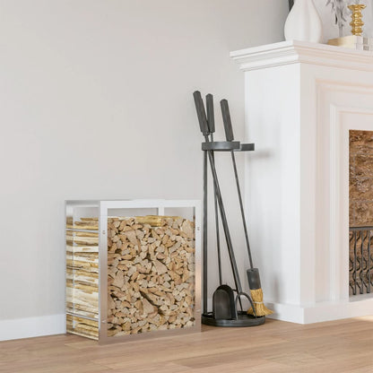 Wood holder 80x28x86 cm in Stainless Steel