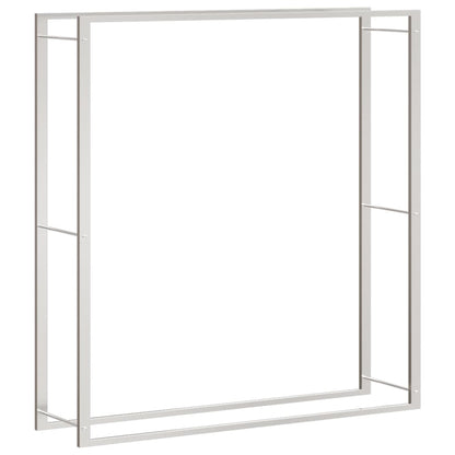 Portalegna 110x28x116 cm in Acciaio Inossidabile - homemem39