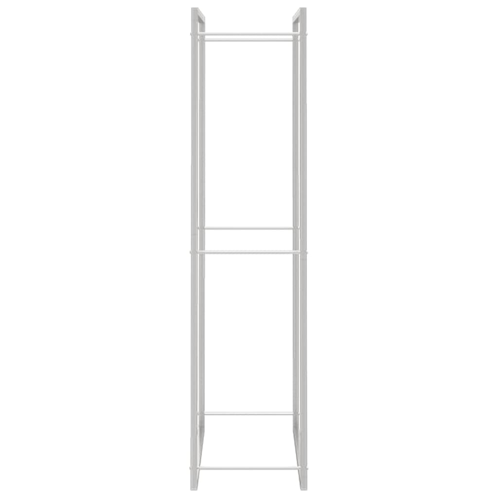 Portalegna 110x28x116 cm in Acciaio Inossidabile - homemem39