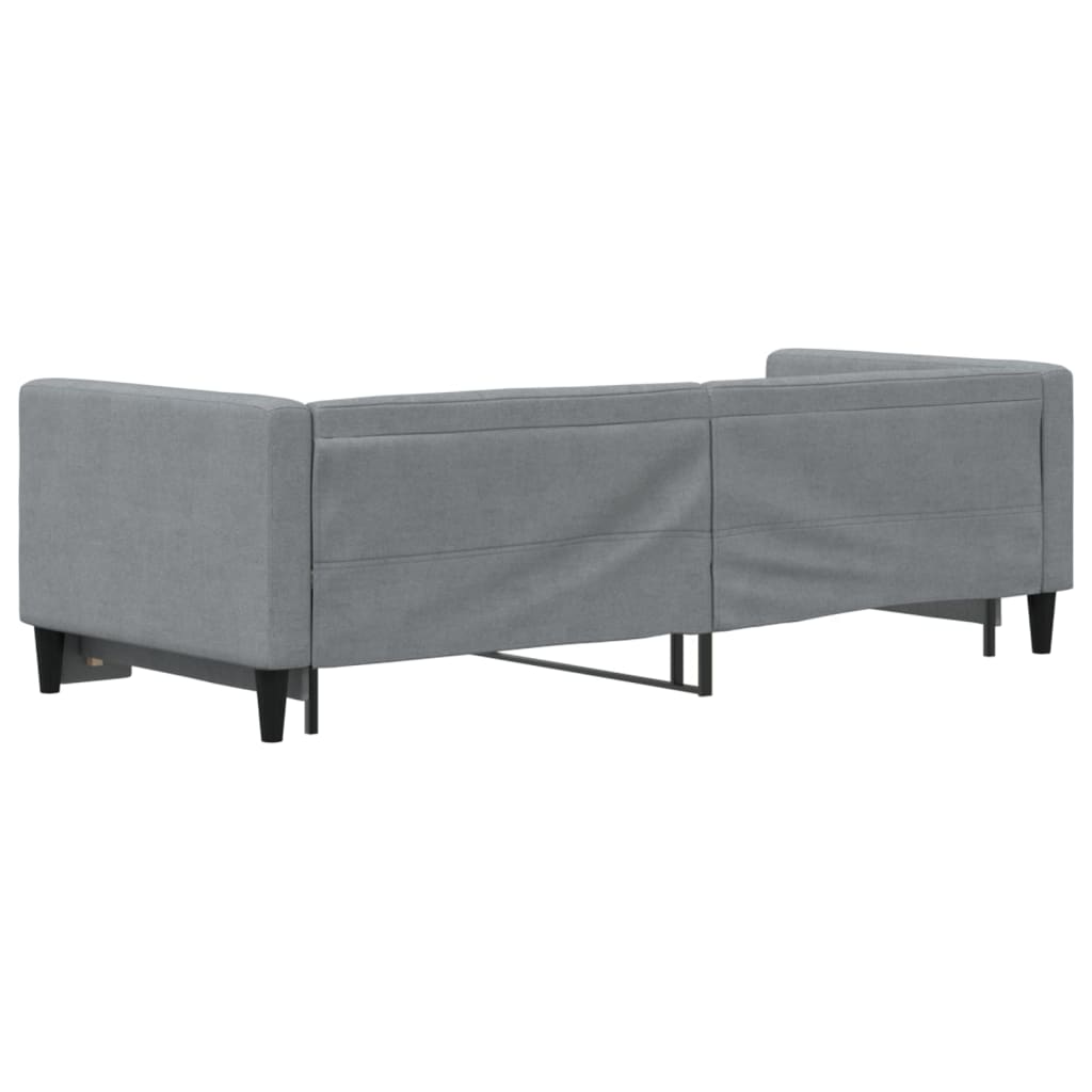Divano Letto con Letto Estraibile Grigio Chiaro 80x200 Tessuto - homemem39