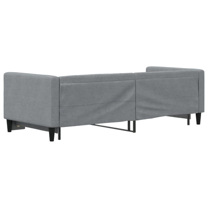 Divano Letto con Letto Estraibile Grigio Chiaro 80x200 Tessuto - homemem39