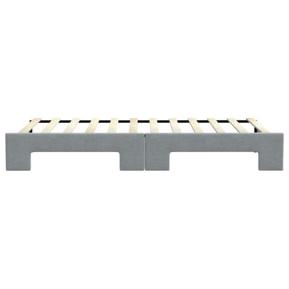 Divano Letto con Letto Estraibile Grigio Chiaro 90x200 Tessuto | homemem39
