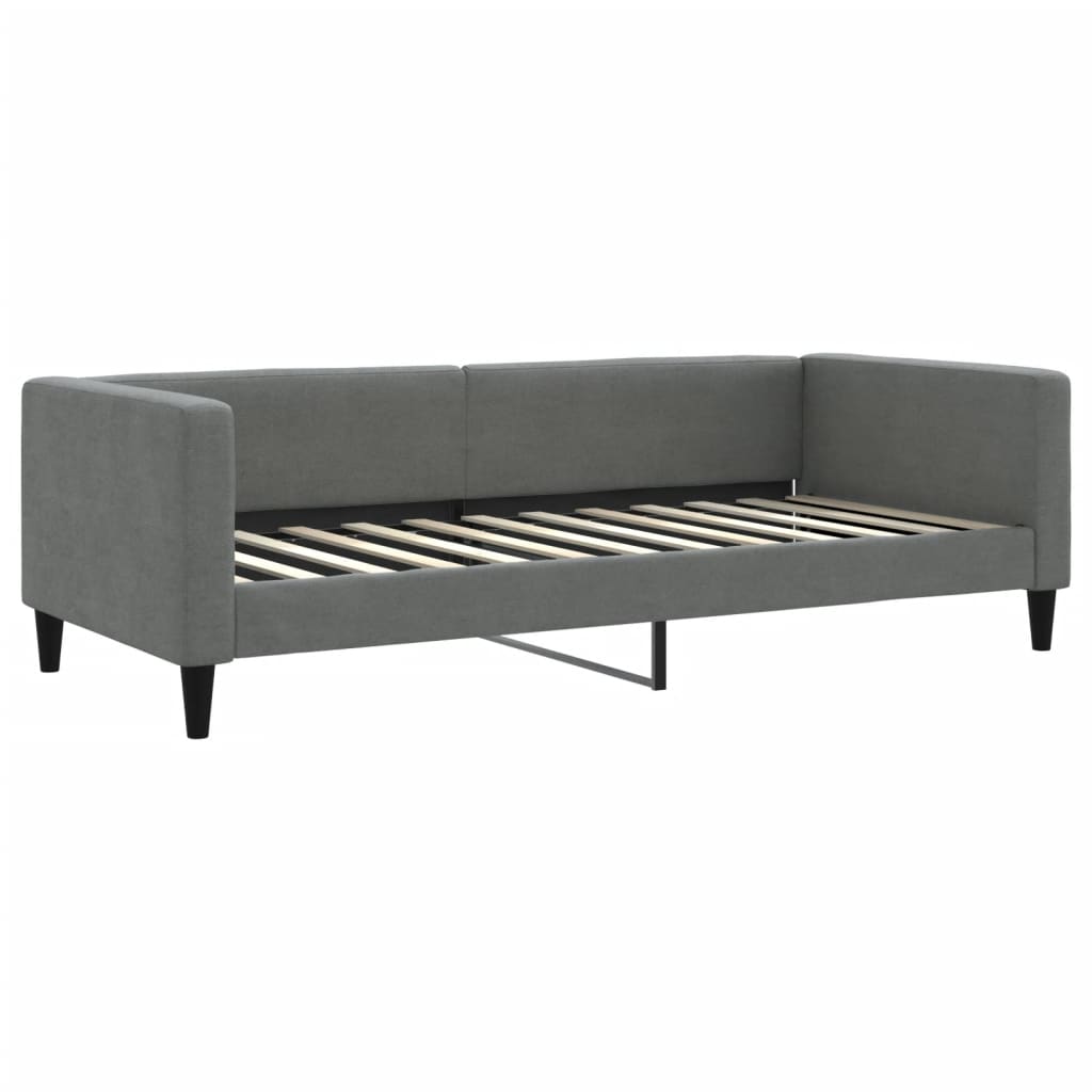 Divano Letto con Letto Estraibile Grigio Scuro 90x200cm Tessuto | homemem39