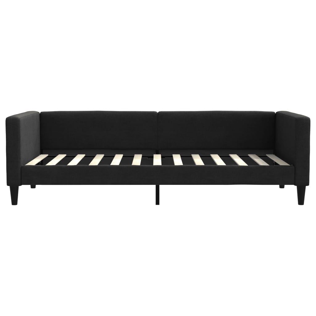 Divano Letto con Letto Estraibile Nero 90x200 cm in Tessuto - homemem39