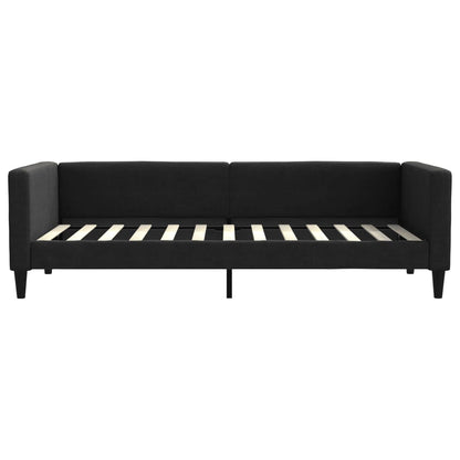 Divano Letto con Letto Estraibile Nero 90x200 cm in Tessuto - homemem39