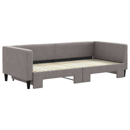Divano Letto con Letto Estraibile Tortora 90x200 cm in Tessuto - homemem39
