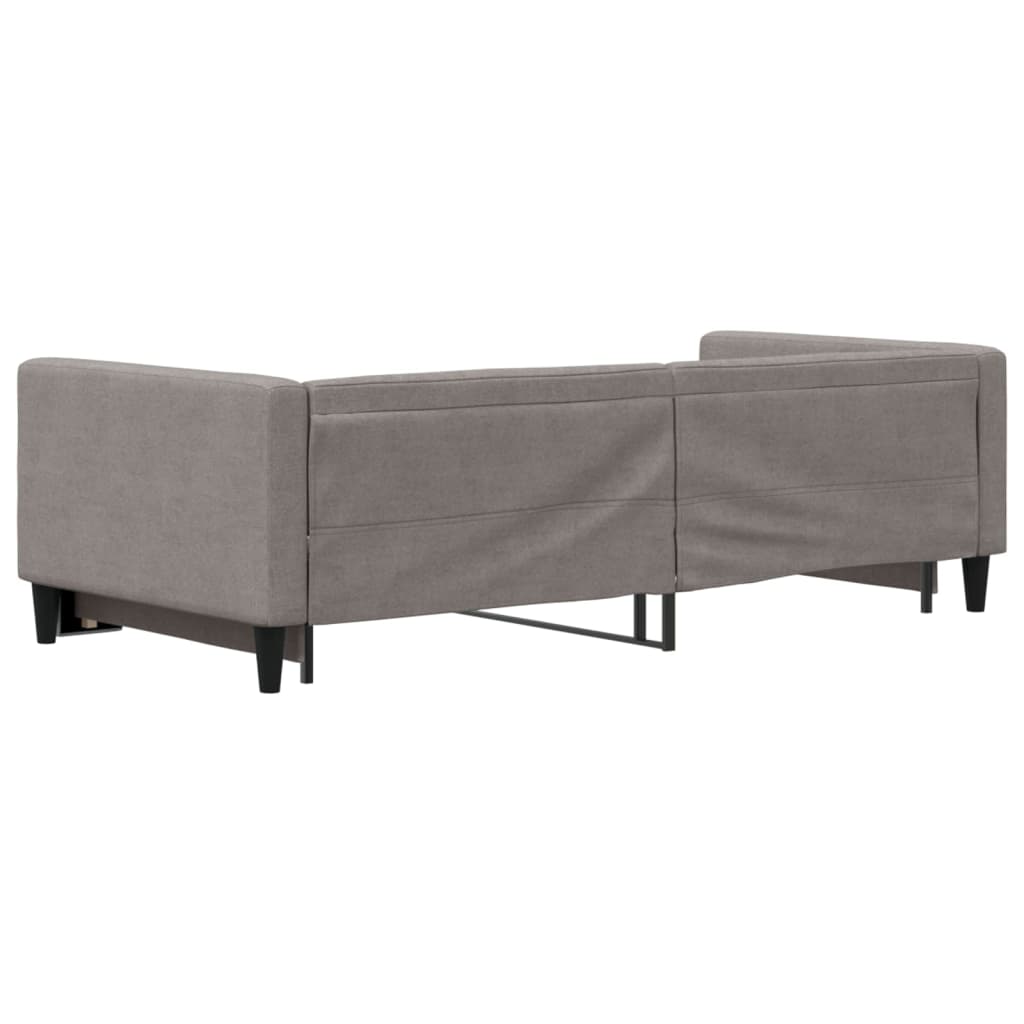 Divano Letto con Letto Estraibile Tortora 90x200 cm in Tessuto - homemem39