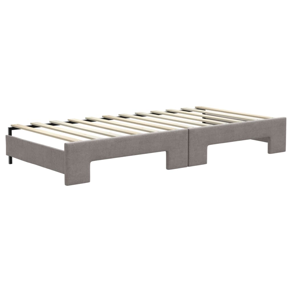Divano Letto con Letto Estraibile Tortora 90x200 cm in Tessuto - homemem39