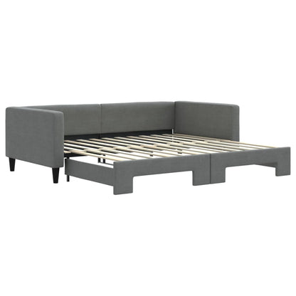 Divano Letto con Letto Estraibile Grigio Scuro 100x200 Tessuto - homemem39