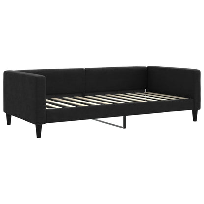 Divano Letto con Letto Estraibile Nero 100x200 cm in Tessuto - homemem39