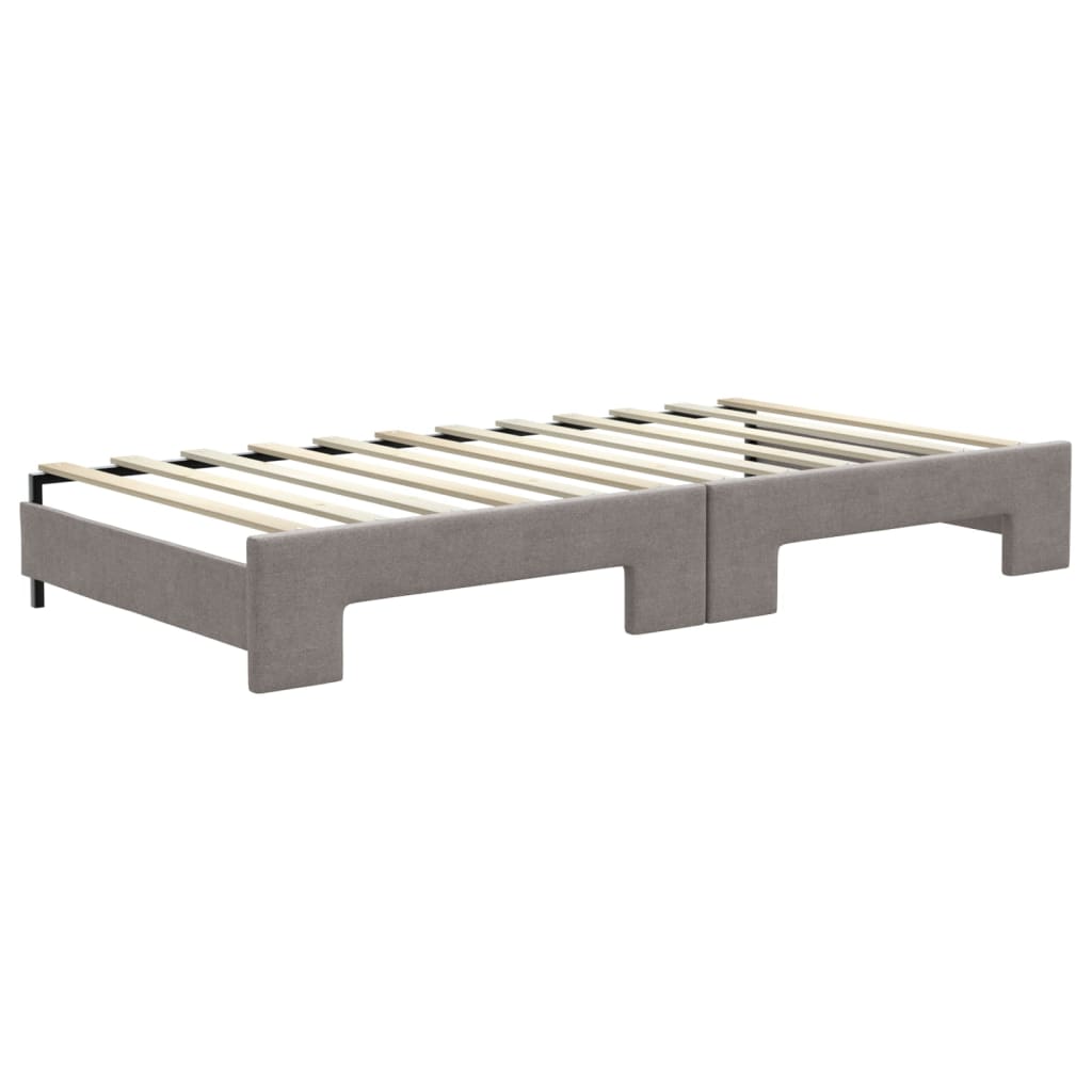 Divano Letto con Letto Estraibile Tortora 100x200 cm in Tessuto