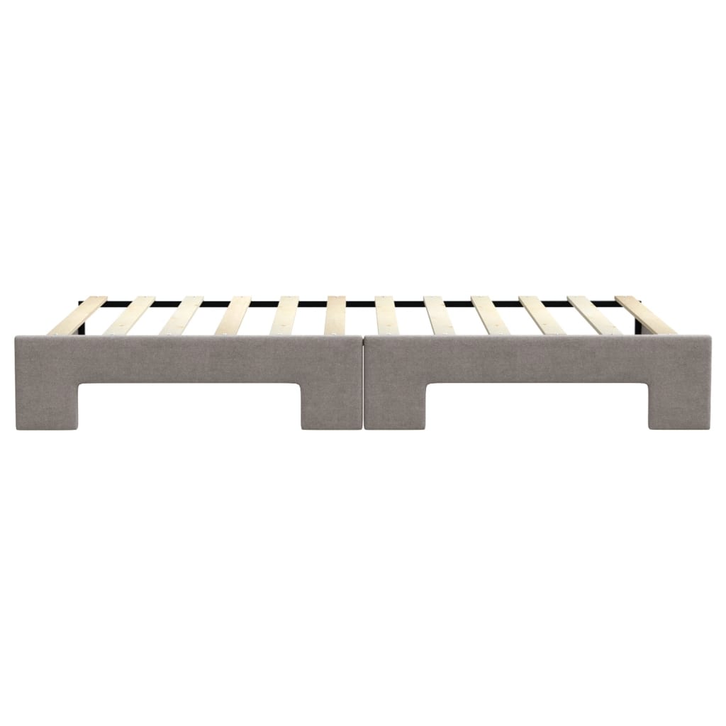 Divano Letto con Letto Estraibile Tortora 100x200 cm in Tessuto