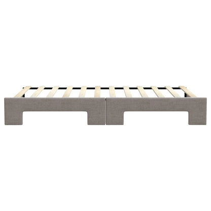 Divano Letto con Letto Estraibile Tortora 100x200 cm in Tessuto