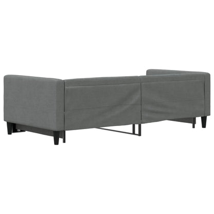 Divano Letto con Letto Estraibile Grigio Scuro 90x190cm Tessuto - homemem39
