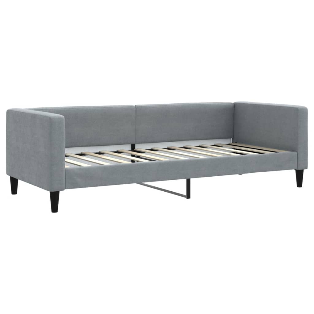 Divano Letto Estraibile Cassetti Grigio Chiaro 80x200cm Tessuto - homemem39