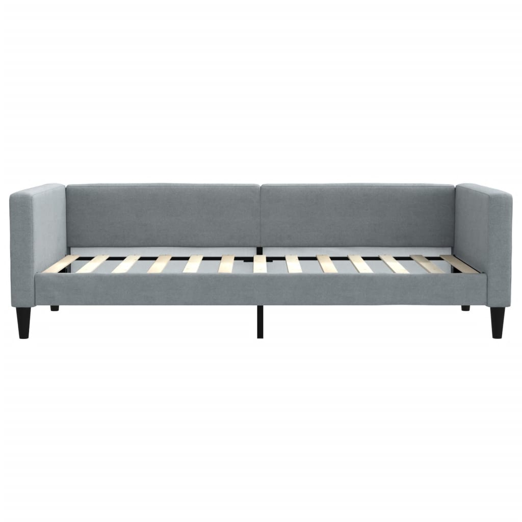 Divano Letto Estraibile Cassetti Grigio Chiaro 90x200cm Tessuto | homemem39