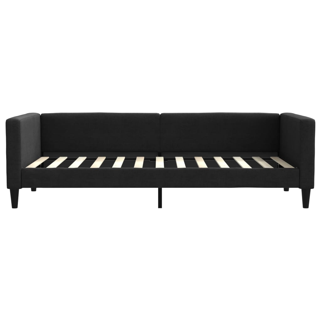 Divano Letto Estraibile con Cassetti Nero 90x200 cm in Tessuto - homemem39