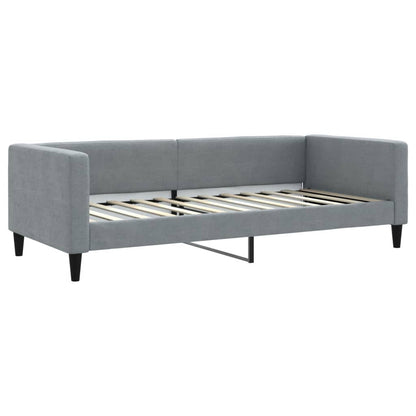 Divano Letto Estraibile Cassetti Grigio Chiaro 100x200 Tessuto - homemem39
