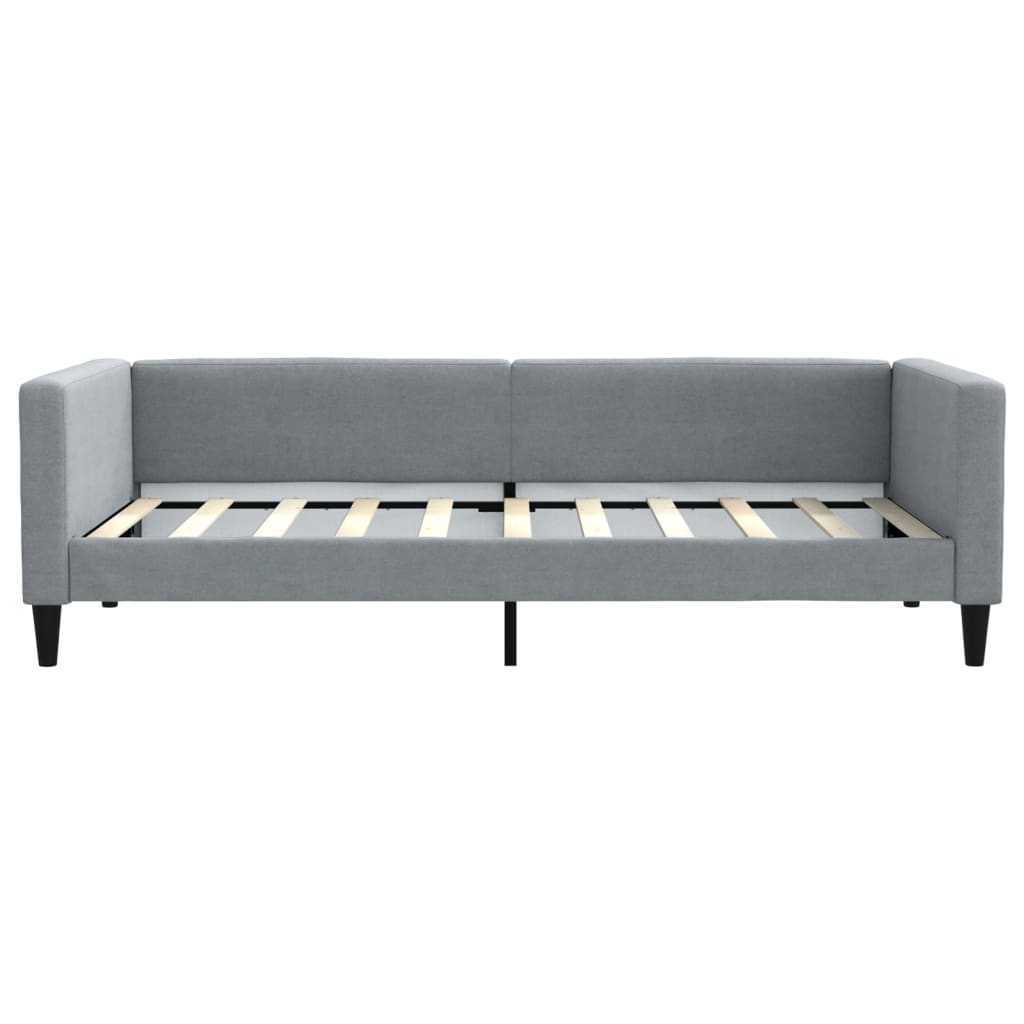Divano Letto con Letto Estraibile Grigio Chiaro 100x190 Tessuto | homemem39