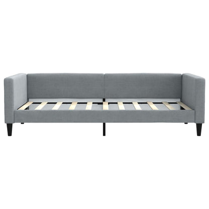 Divano Letto con Letto Estraibile Grigio Chiaro 100x190 Tessuto