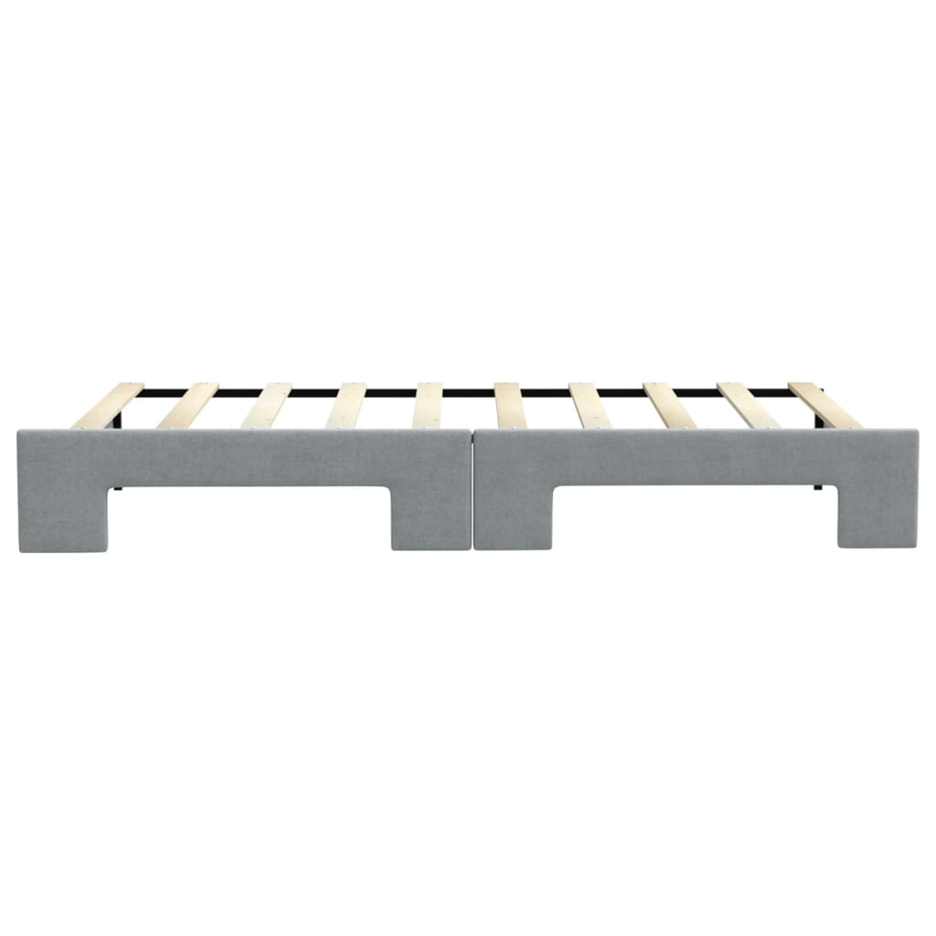 Divano Letto con Letto Estraibile Grigio Chiaro 100x190 Tessuto | homemem39