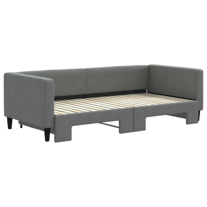 Divano Letto Letto Estraibile Grigio Scuro 100x190 cm Tessuto | homemem39