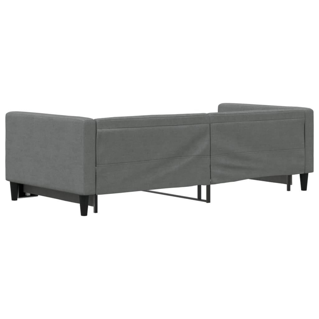 Divano Letto Letto Estraibile Grigio Scuro 100x190 cm Tessuto | homemem39