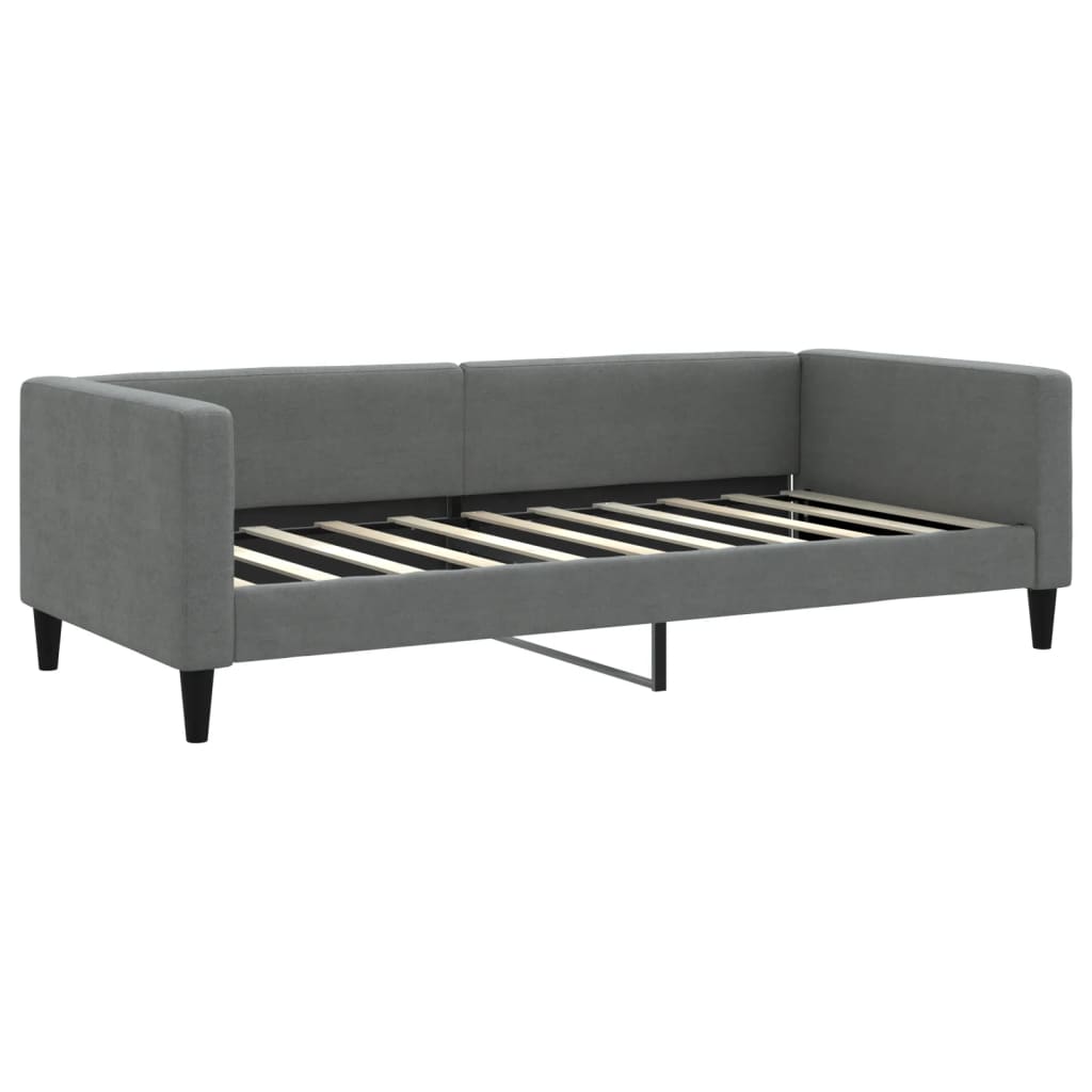Divano Letto Letto Estraibile Grigio Scuro 100x190 cm Tessuto | homemem39