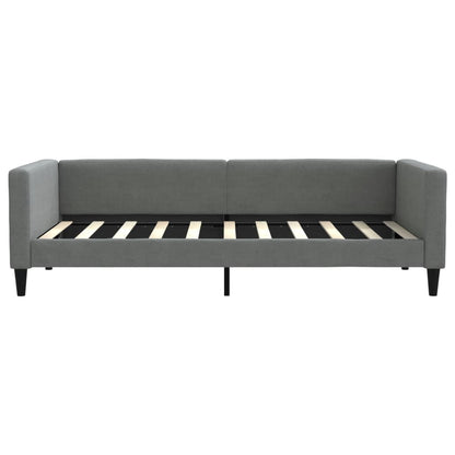 Divano Letto Letto Estraibile Grigio Scuro 100x190 cm Tessuto