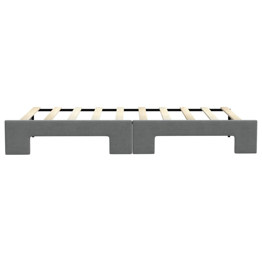 Divano Letto Letto Estraibile Grigio Scuro 100x190 cm Tessuto | homemem39