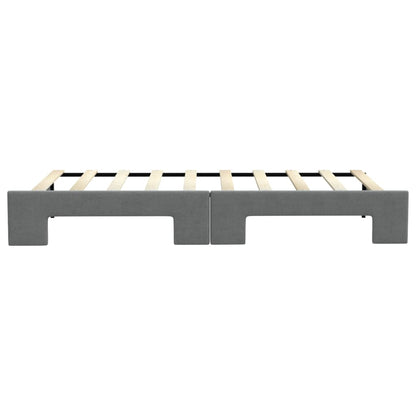 Divano Letto Letto Estraibile Grigio Scuro 100x190 cm Tessuto | homemem39