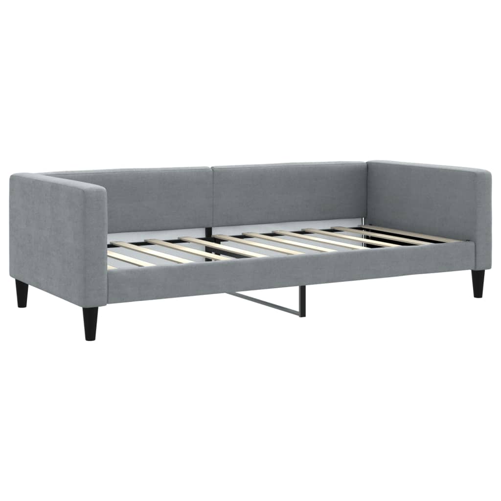 Divano Letto Estraibile Cassetti Grigio Chiaro 100x190 Tessuto | homemem39