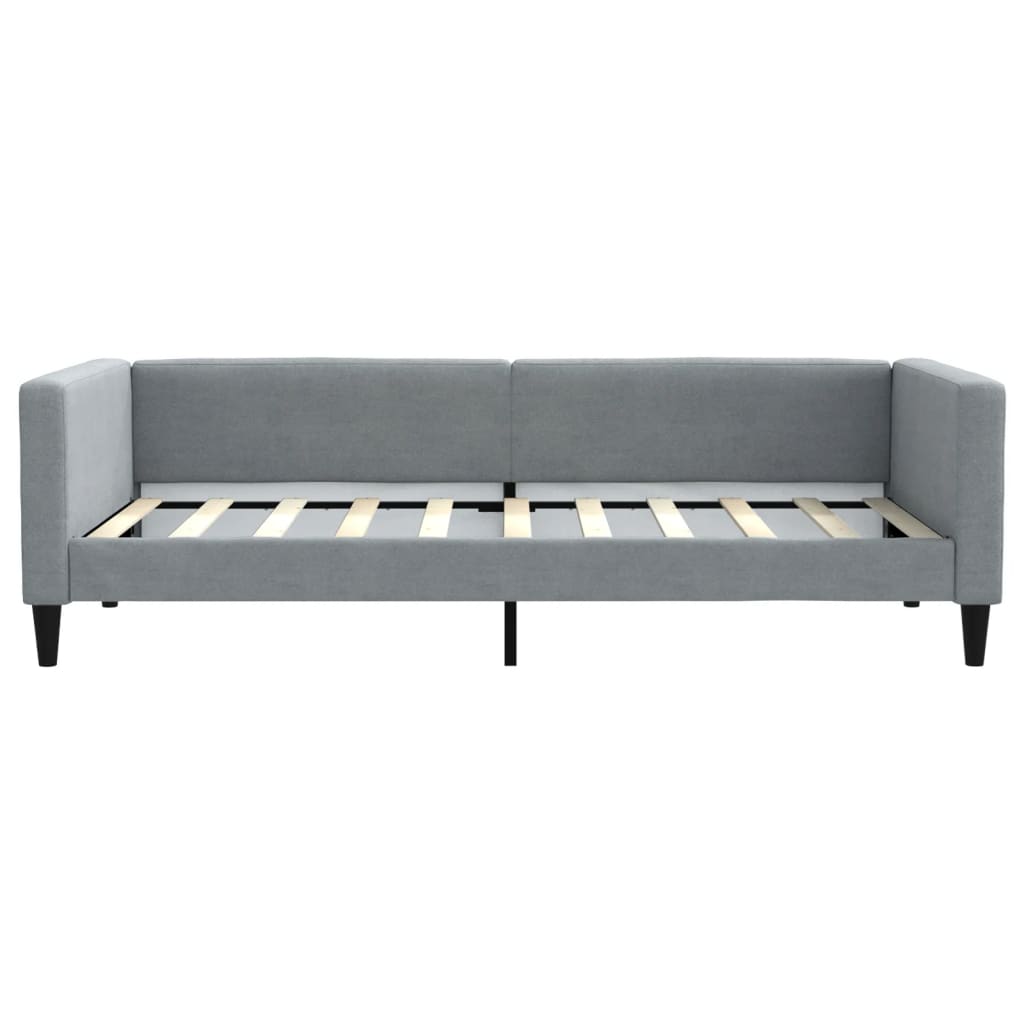 Divano Letto Estraibile Cassetti Grigio Chiaro 100x190 Tessuto | homemem39